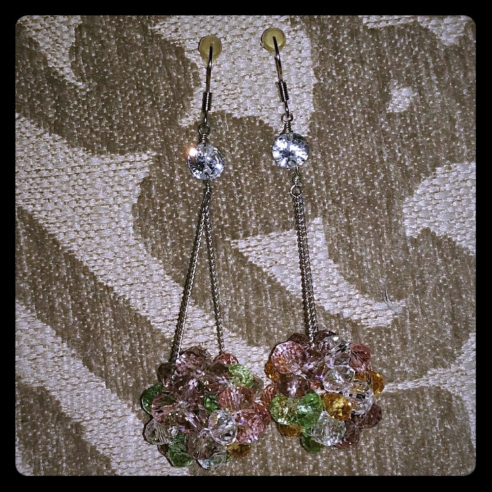 Gorgeous Bohemain Rainbow Dangle Long Earrings!